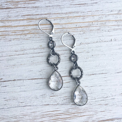 Crystal quartz earrings