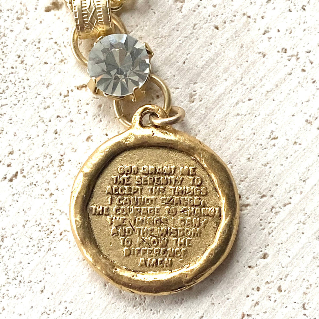 Cross Serenity Necklace with Serenity Prayer on back