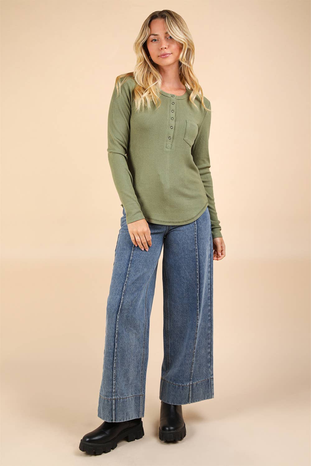 Ginny Soft Brushed Henley