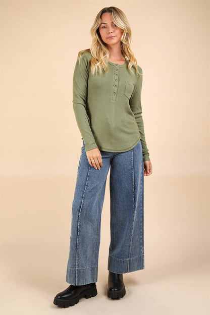 Ginny Soft Brushed Henley