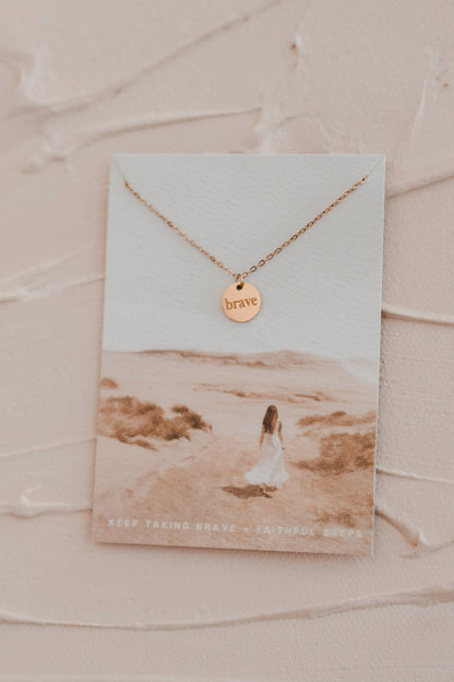 Brave Disc Necklace | Christian Jewelry