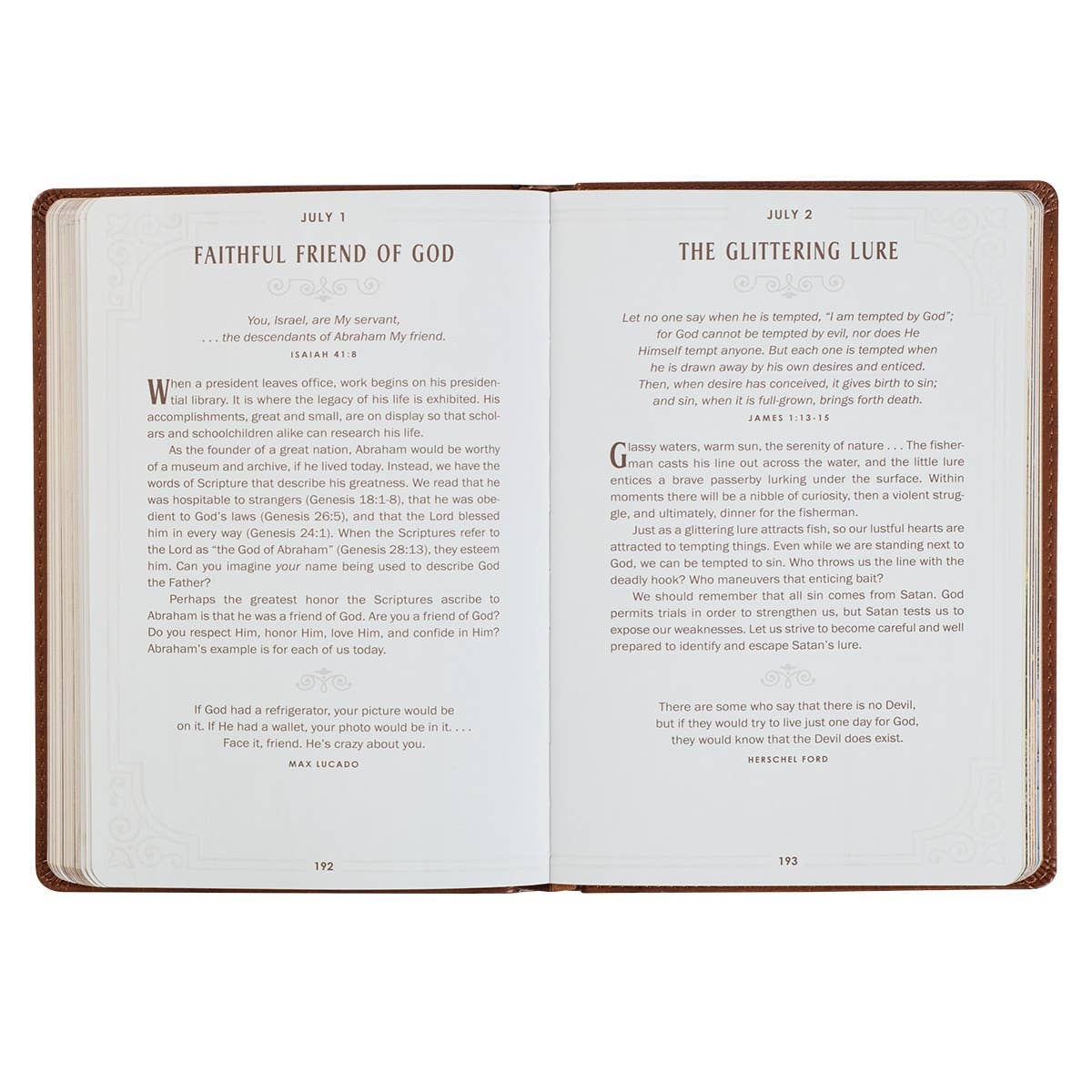 Devotional Walking with God Large Print Faux Leather