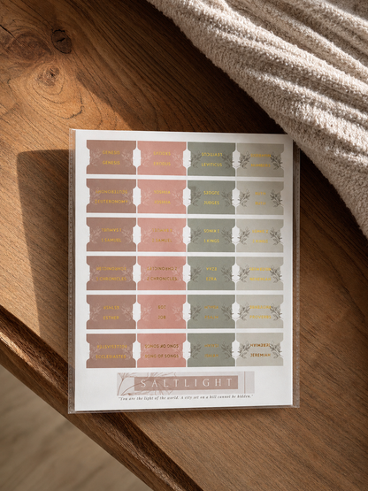Bible Tabs — Spring Floral + Gold