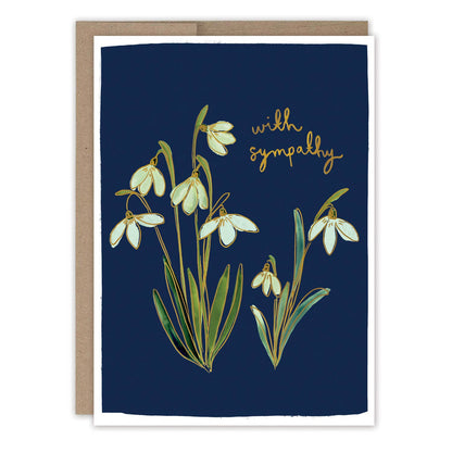 Snowdrops Sympathy Card