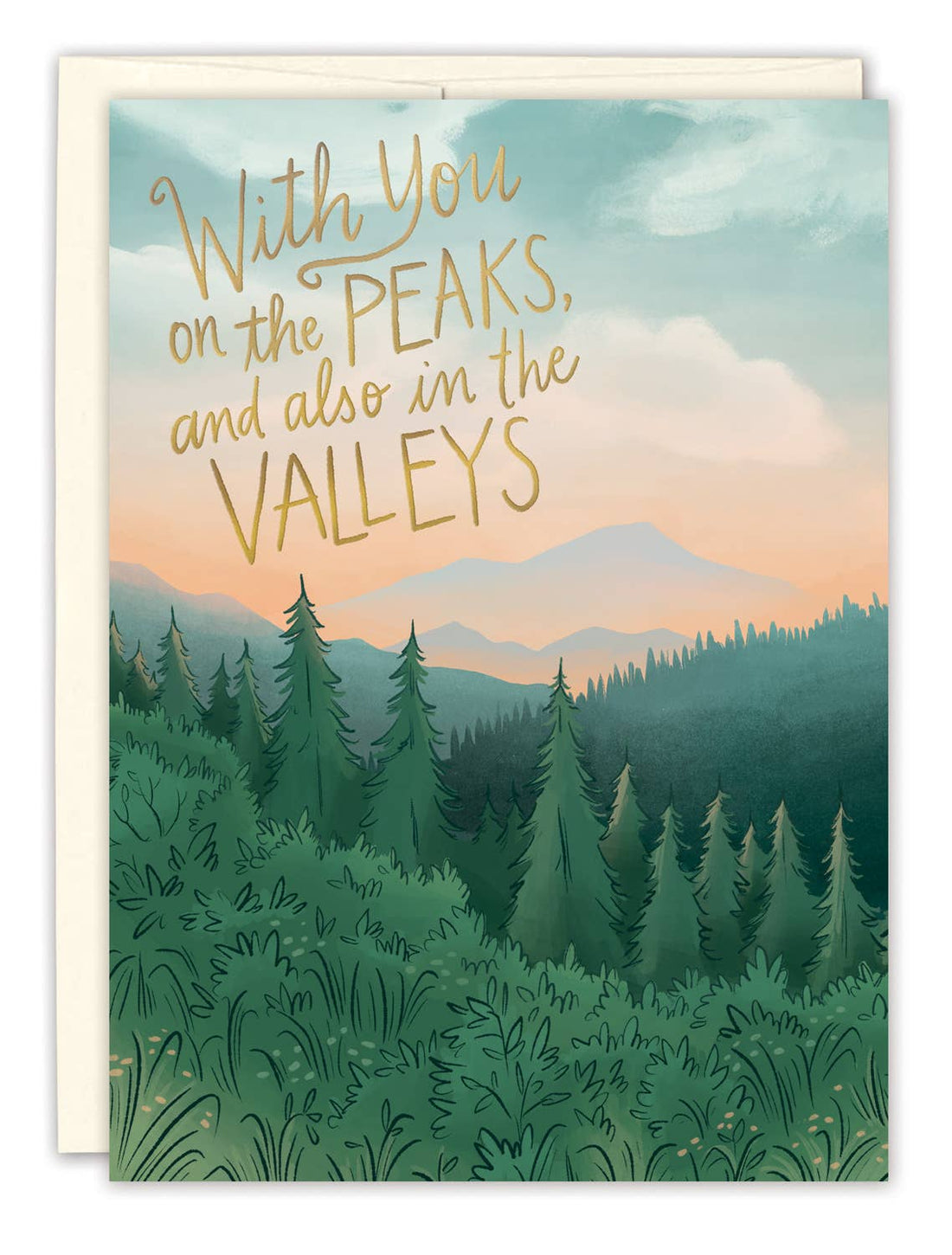 Peaks &amp; Valleys Landscape Sympathy Card