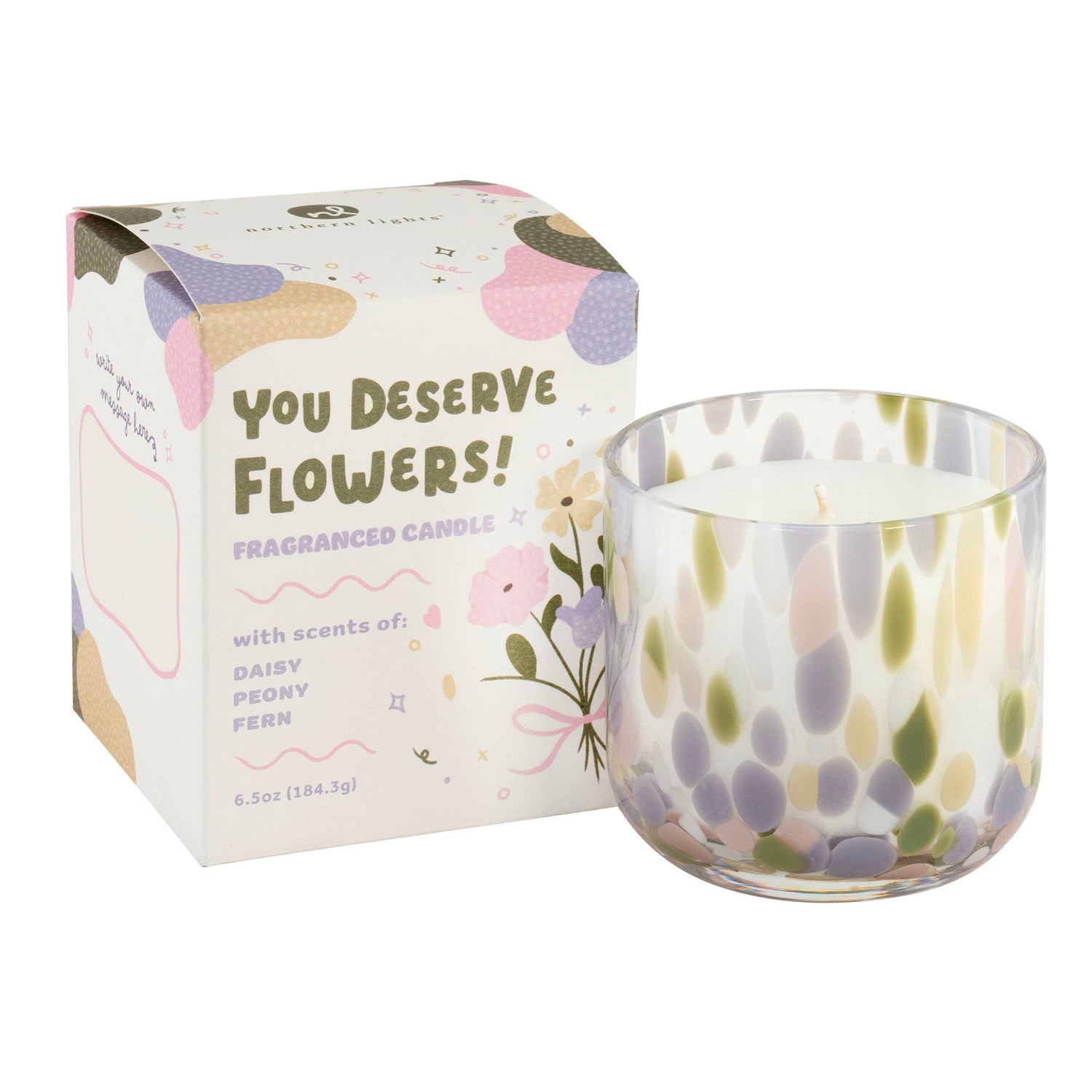 You Deserve Flowers! Candle