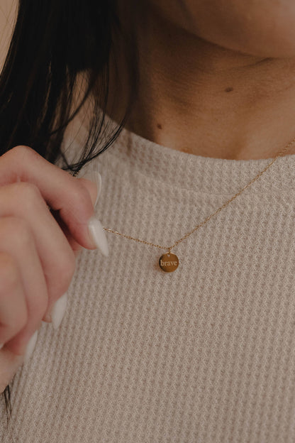 Brave Disc Necklace | Christian Jewelry