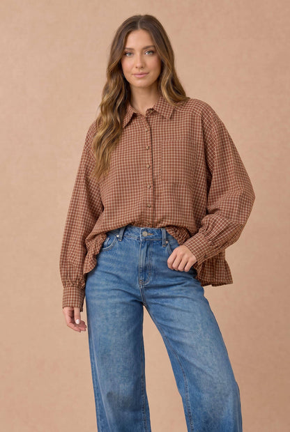 Bethany Button Down Babydoll Shirt