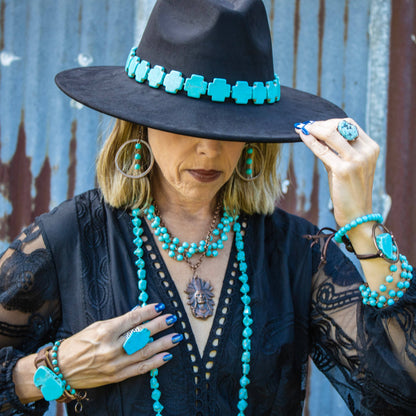 Turquoise Triple Strand Bracelet 804j