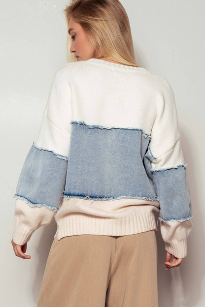 Farah Denim Patchwork Sweater