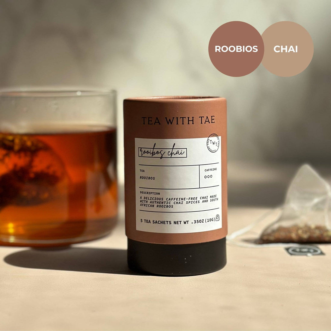 Rooibos Chai Herbal Decaf Mini Tube Gift (5 tea bags)