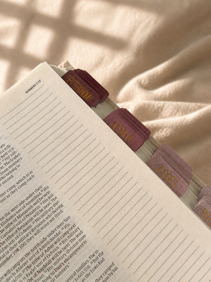Bible Tabs — Rose Floral + Gold Foil