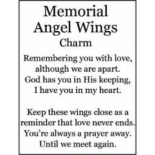 Memorial Angel Wings Charm