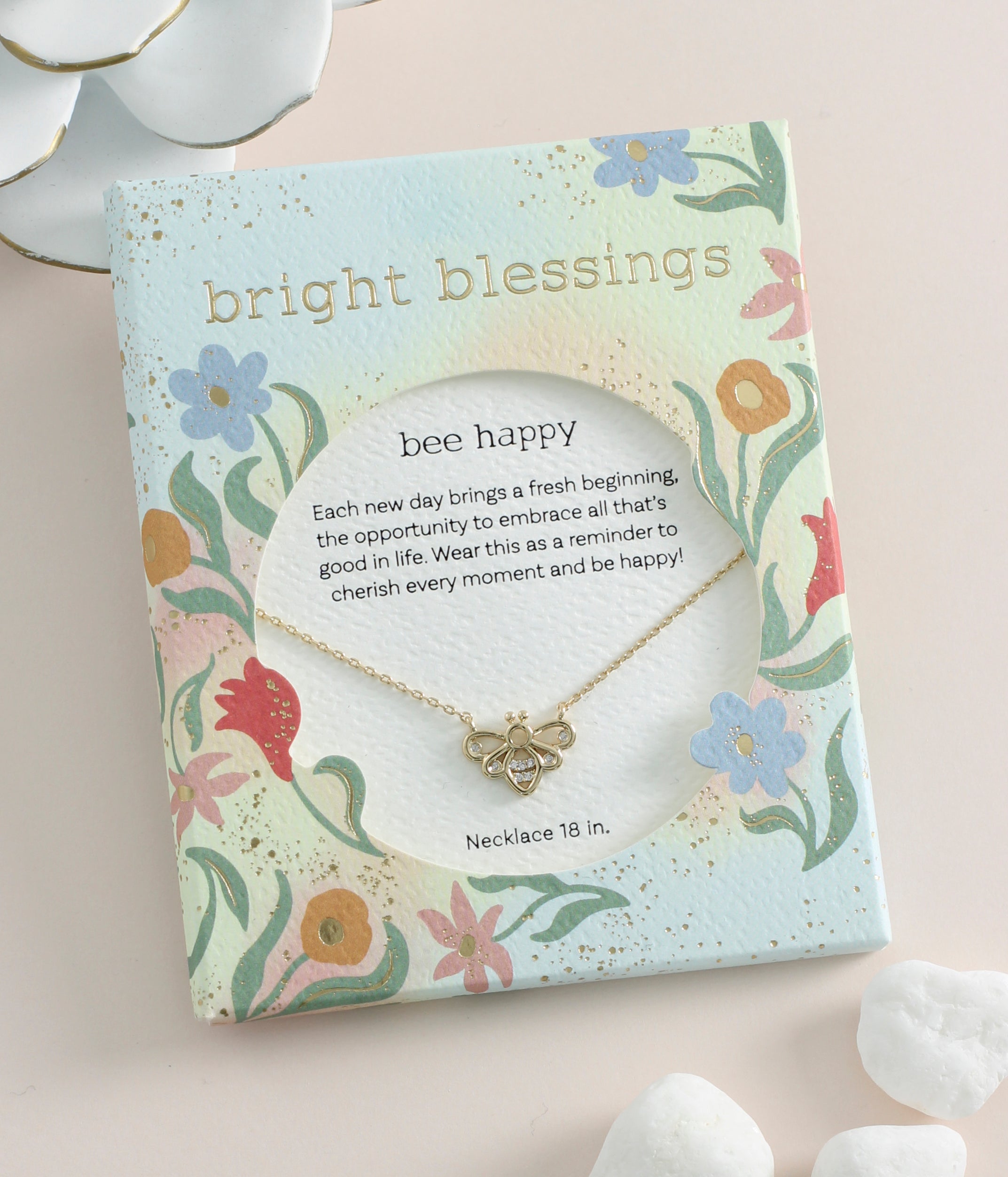 Bee Happy Bright Blessings Necklace