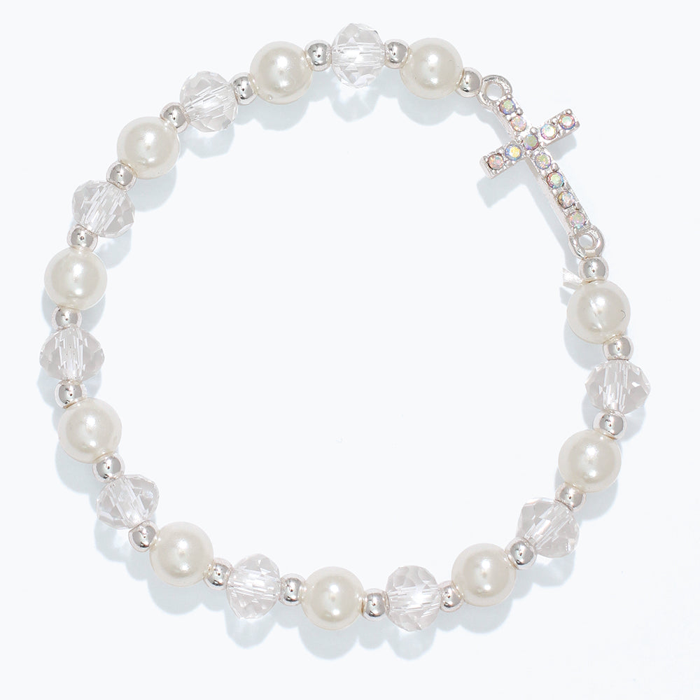 Little Love Crystal Cross Bracelet