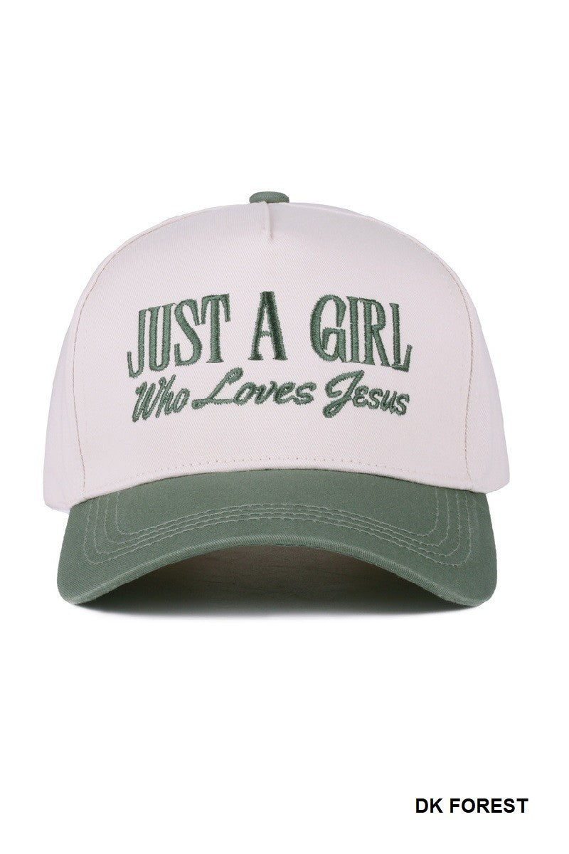 Just a Girl Who Love Jesus Cap