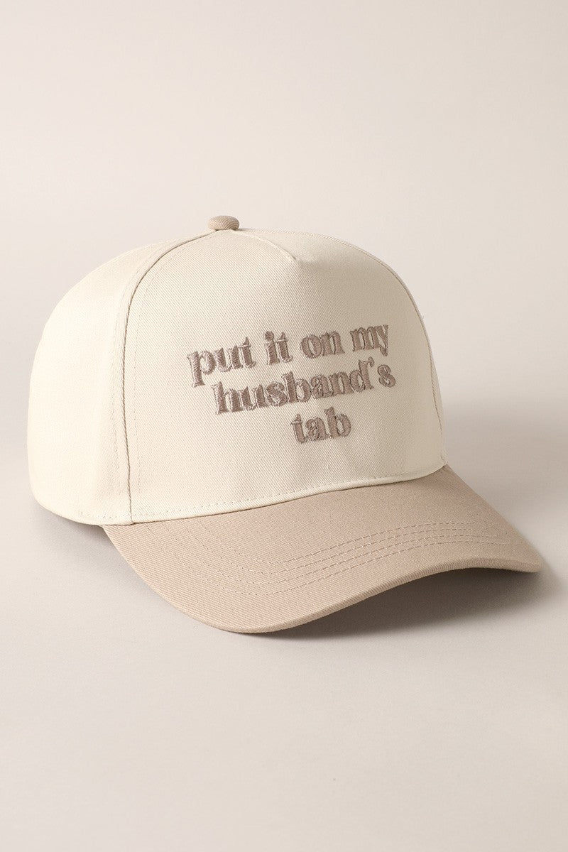 Put it on My Husbands Tab Canvas Cap