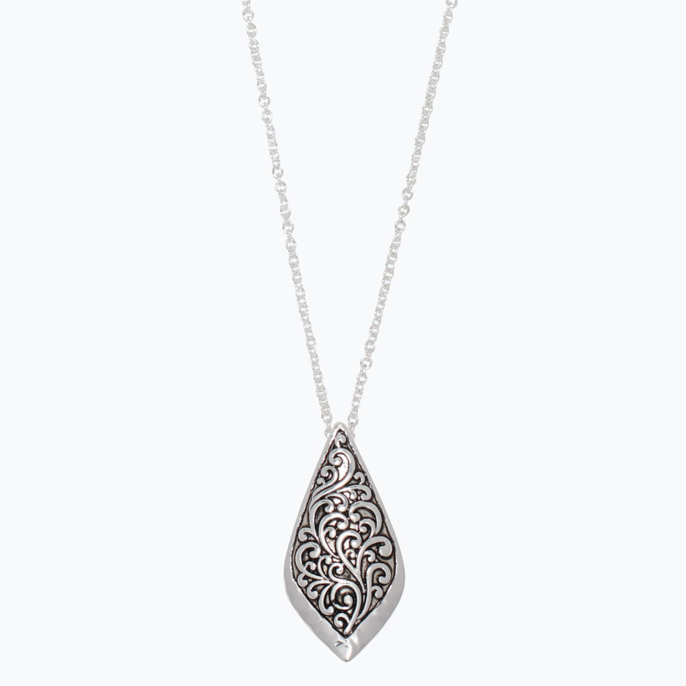 Silver Filigree Pendant Necklace