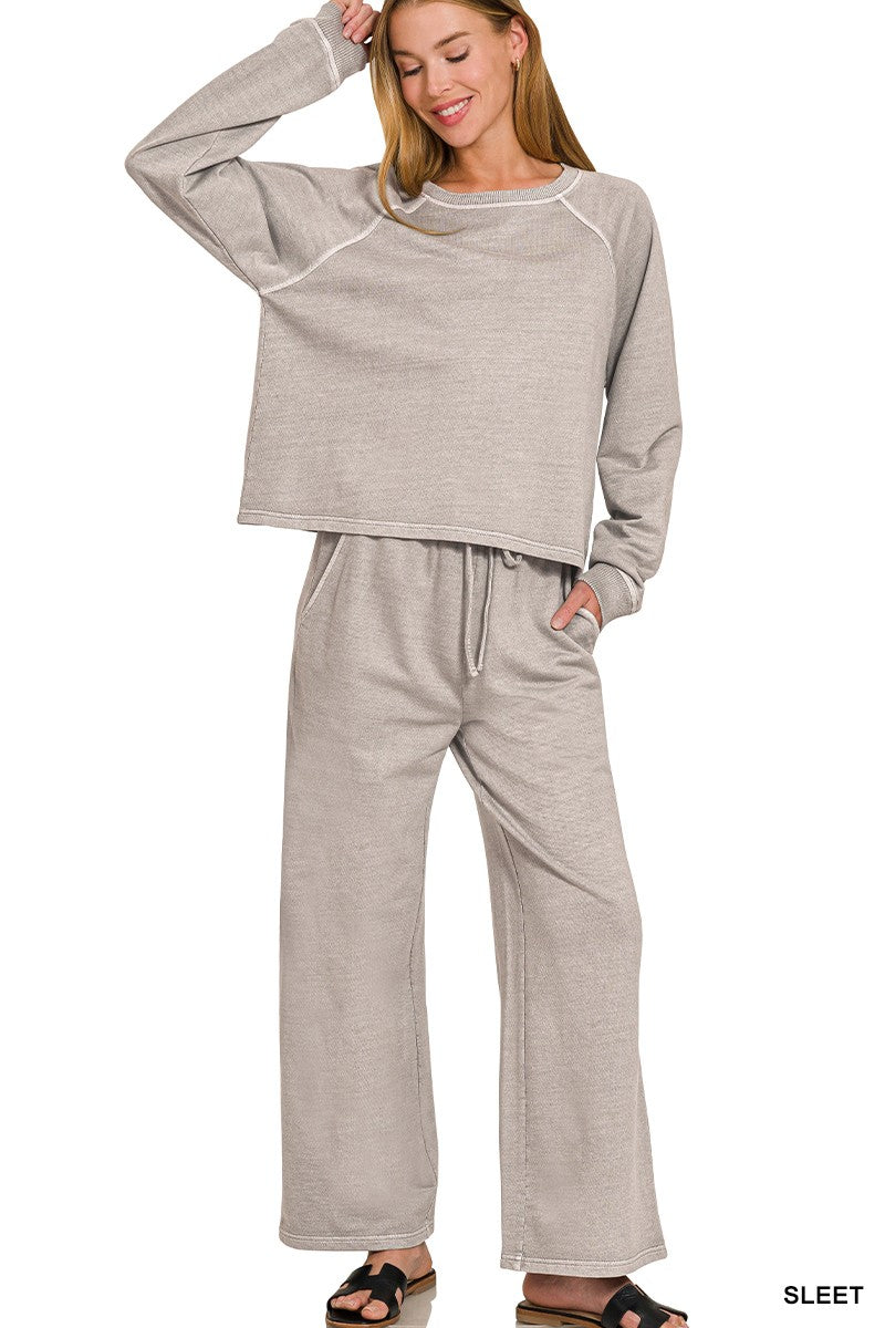 Josie Washed F/Terry Lounge Set