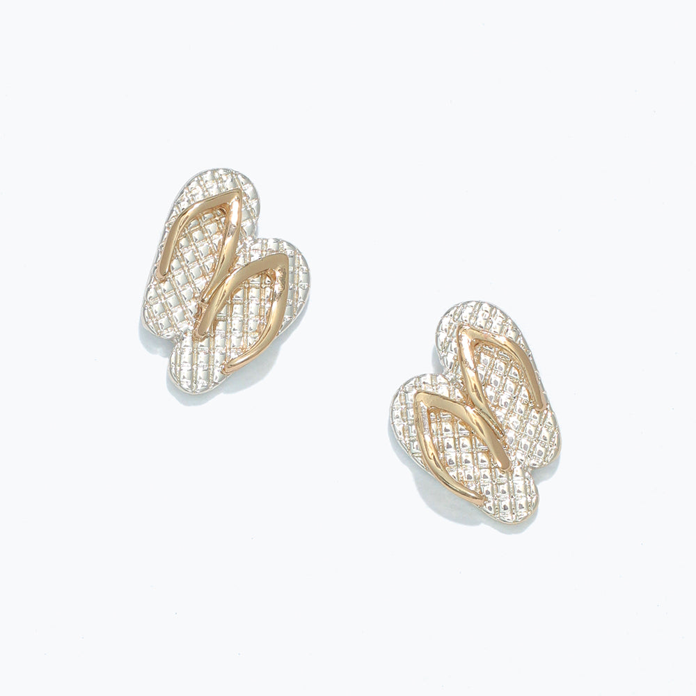 Two-Toned Flip Flop Earrings